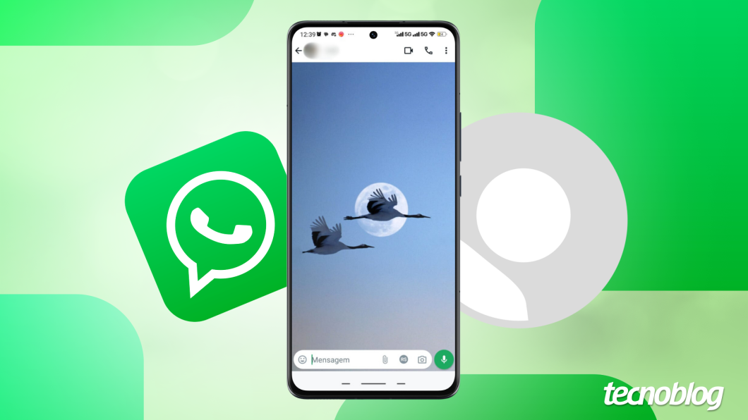 Ilustração de WhatsApp com papel de parede diferente