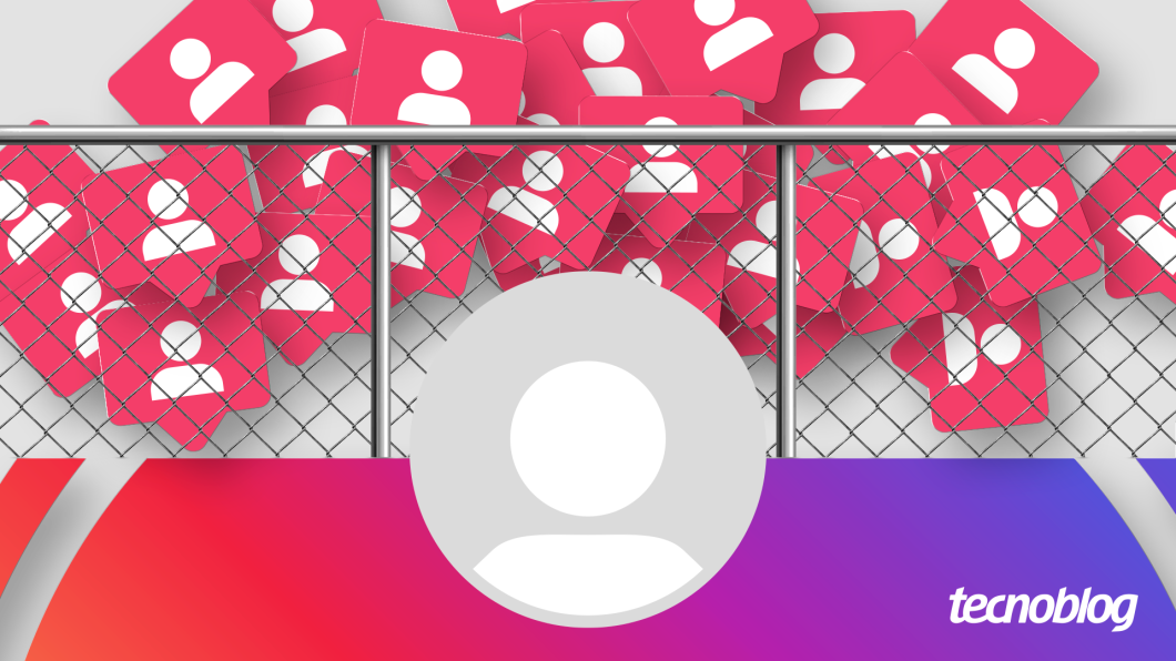 Ilustração mostra uma grade proibindo pessoas de seguirem um usuário no Instagram