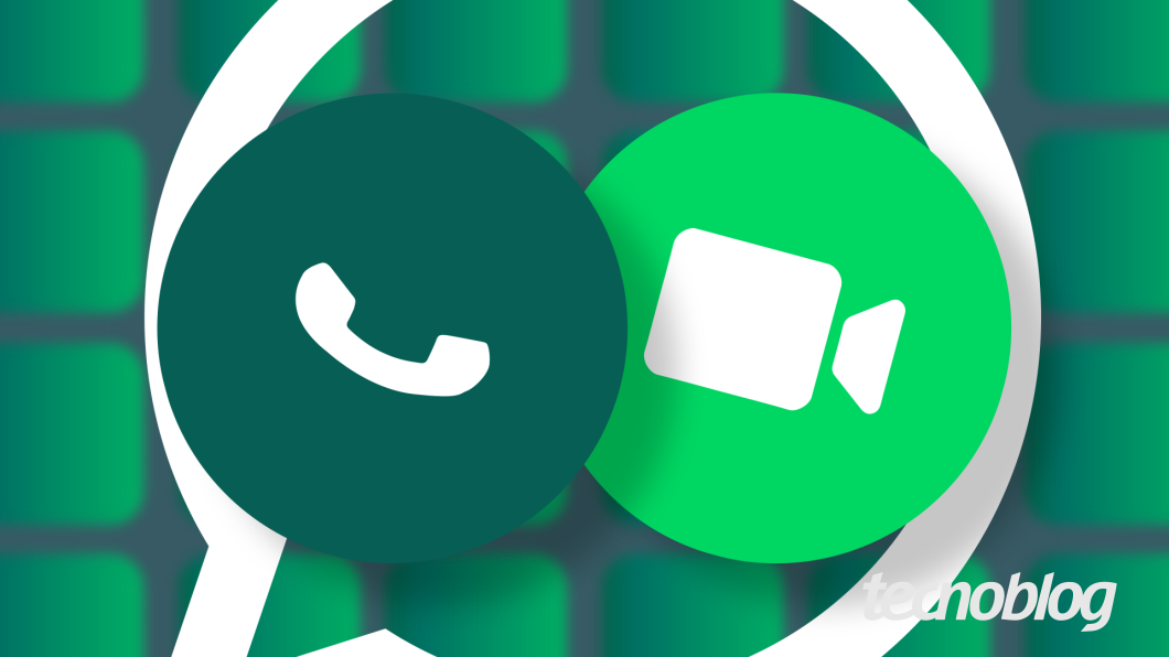 Ilustração exibe ícones de ligação por voz e chamada de vídeo no WhatsApp