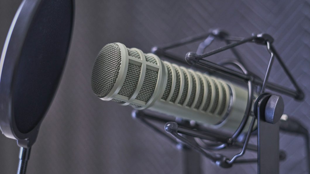 Microfone em estúdio