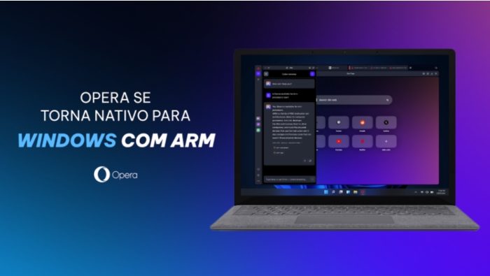 Opera para Windows com chip Arm (imagem: divulgação/Opera)