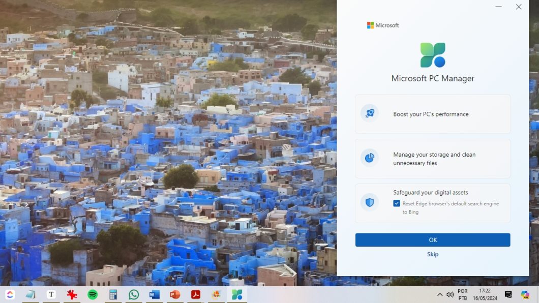 Microsoft PC Manager allows you to use Bing as a repair under Windows (image: Emerson Alecrim/Tecnoblog)