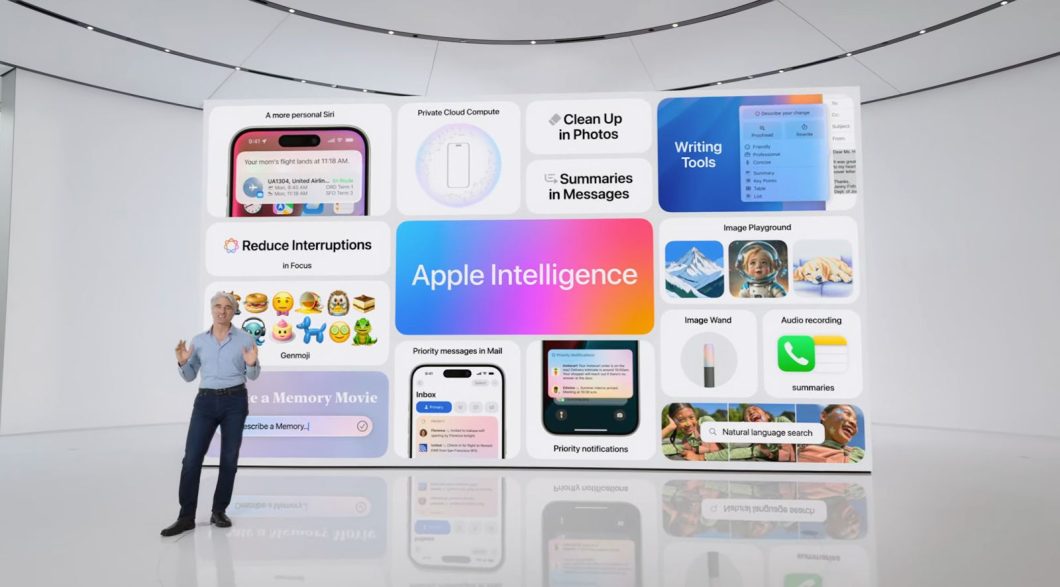 Craig Federighi explica funcionamento da Apple Intelligence (Imagem: Reprodução/Apple)