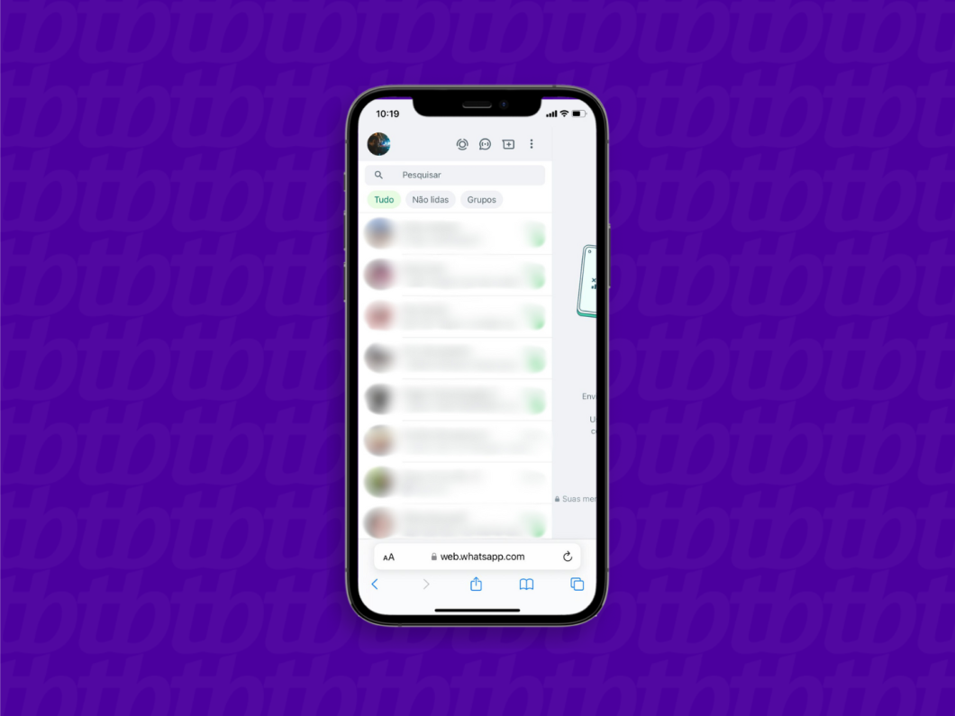 Conectando-se no WhatsApp Web pelo navegador do iPhone
