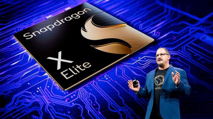 CEO da Qualcomm falando sobre o chip Snapdragon X Elite na Computex 2024 (imagem: divulgação/Qualcomm)