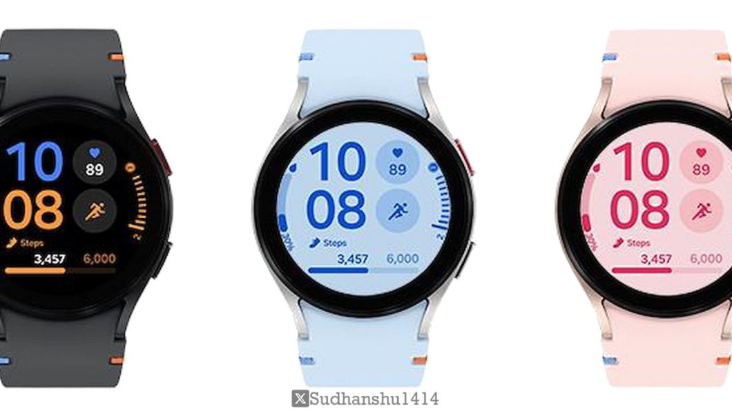 Possível visual do Galaxy Watch FE é idêntico ao Galaxy Watch 4 (Imagem: Reprodução/Sudhanshu Ambhore)