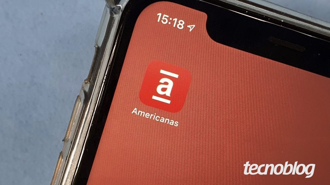 App da Americanas na tela do celular (Imagem: Bruno Gall De Blasi/Tecnoblog)