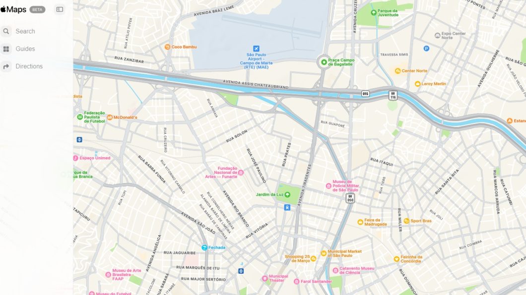 Apple Maps finalmente ganha versão web para navegadores (imagem: Emerson Alecrim/Tecnoblog)