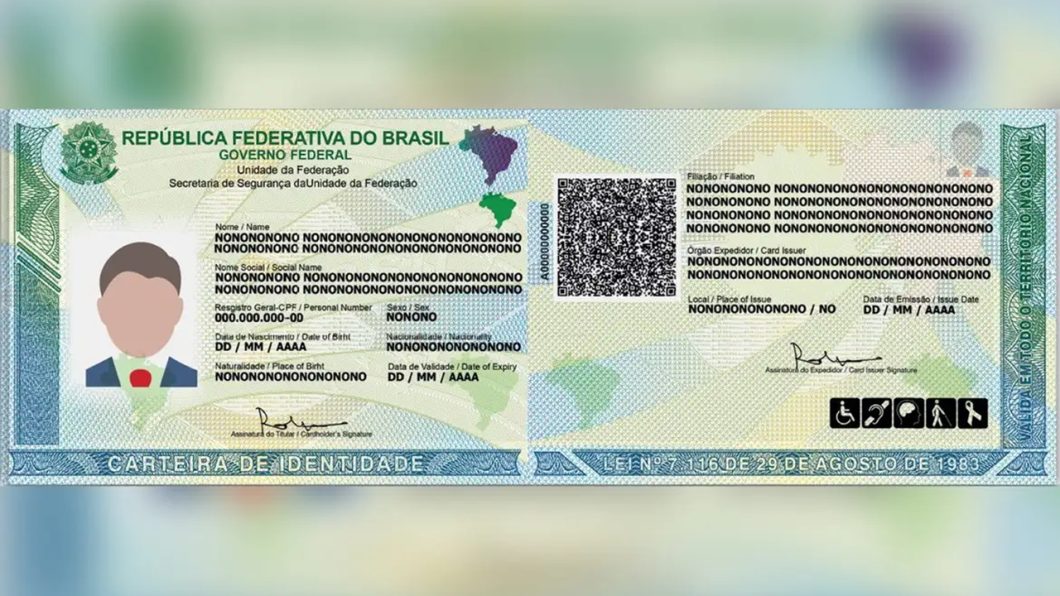 Carteira de Identidade Nacional (imagem: reprodução/Instituto-Geral de Perícias do RS)