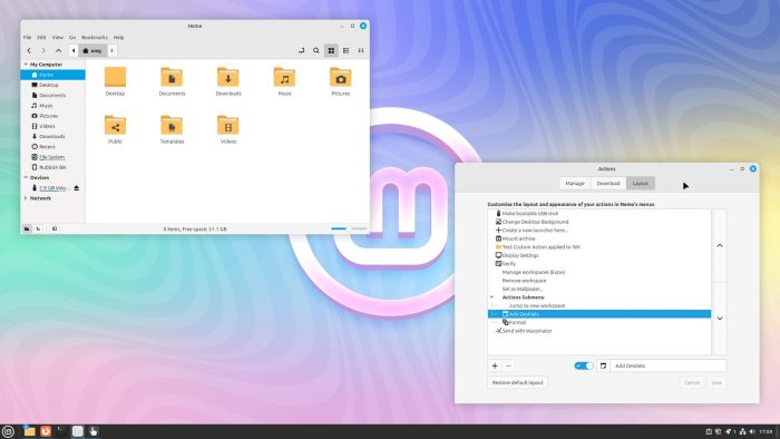 Linux Mint 22 com o Nemo (imagem: reprodução/OMG! Ubuntu)