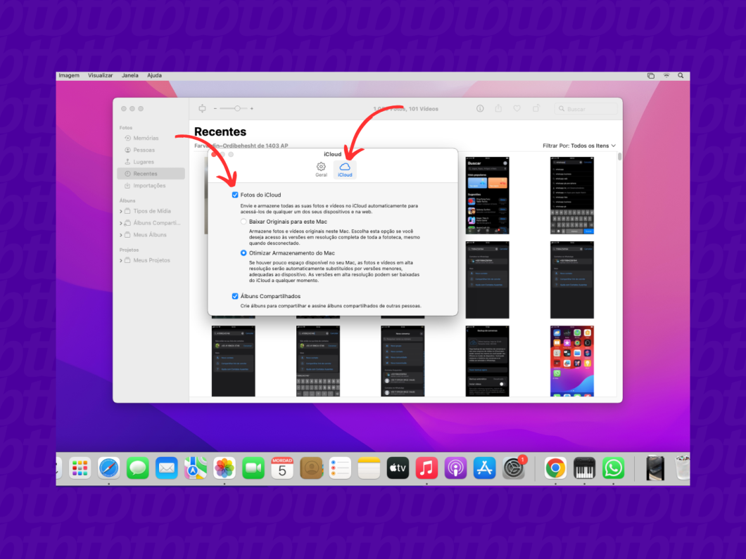 Sincronizando as fotos com o iCloud no macOS