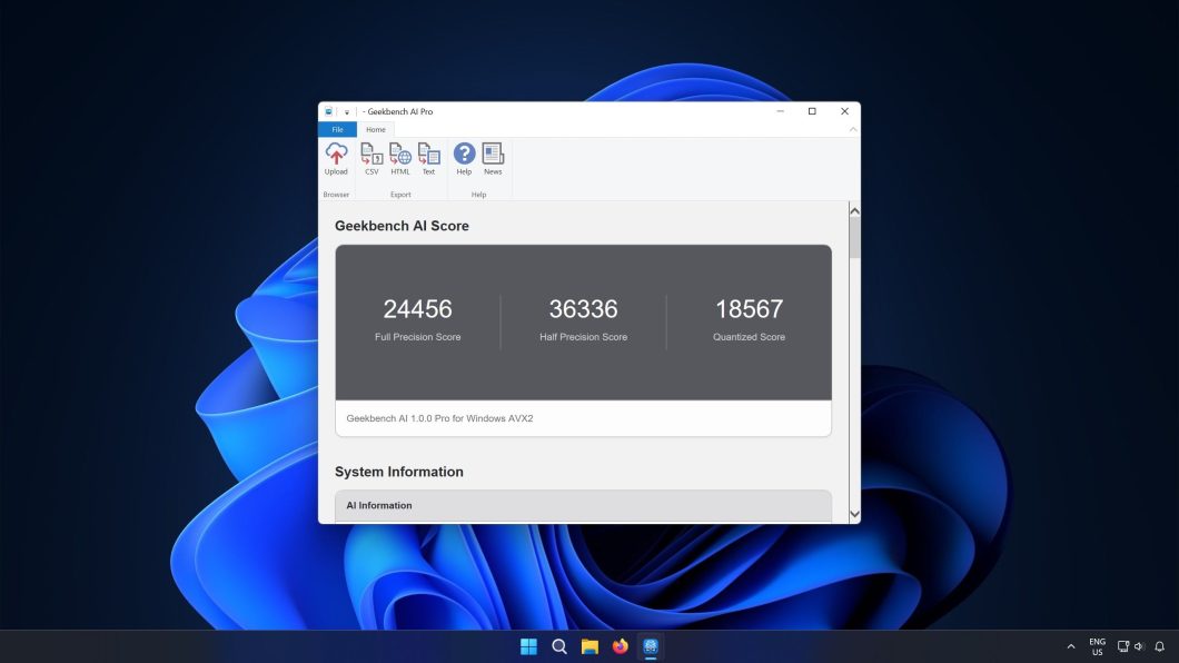 Geekbench AI 1.0 para Windows (imagem: divulgação/Primate Labs)