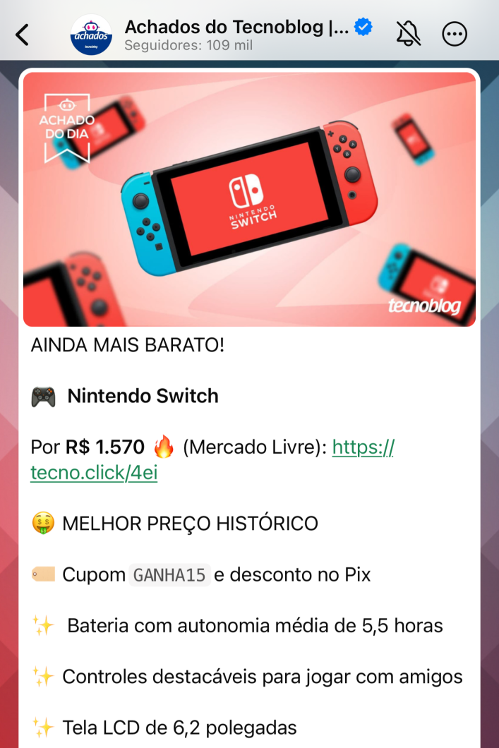 Ofertas recentes contemplaram smartphones, consoles de videogame