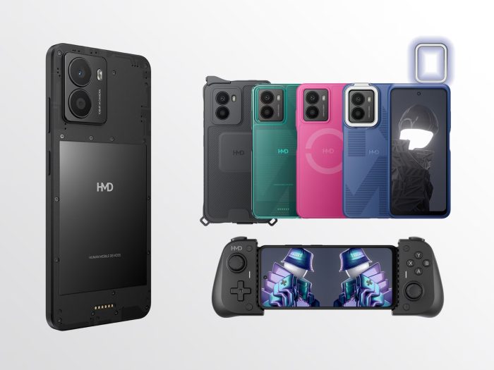 HMD Fusion e seus vários acessórios (imagem: divulgação/HMD)