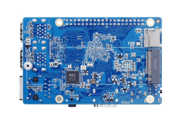 A traseira do Orange Pi RV traz o slot M.2 (imagem: divulgação/Orange Pi)