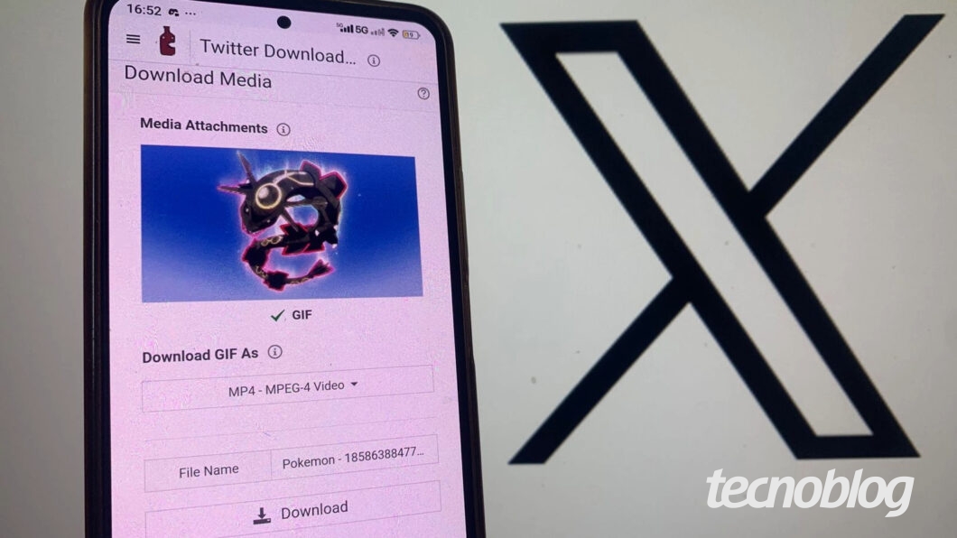 Como baixar um GIF do X (Twitter)