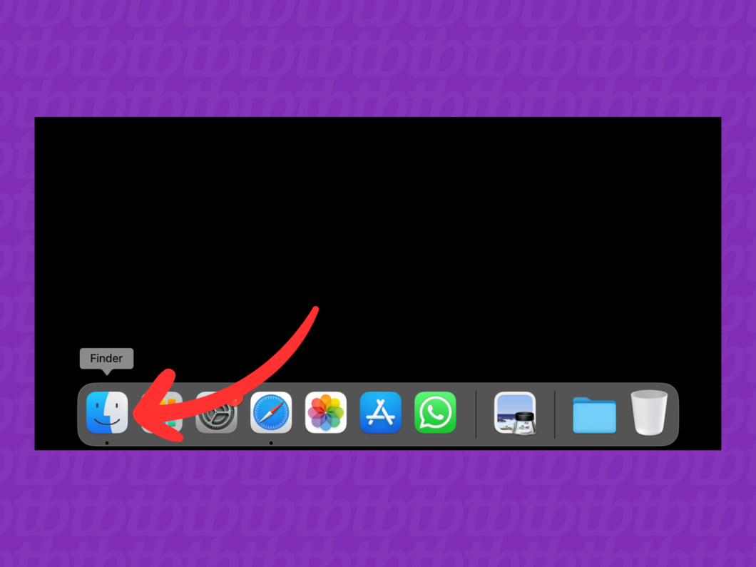 Captura de tela do Mac mostra como abrir o Finder