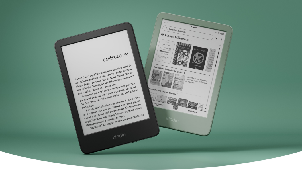 Novo Kindle 2024 também é vendido na cor Matcha (Imagem: Divulgação/Amazon)