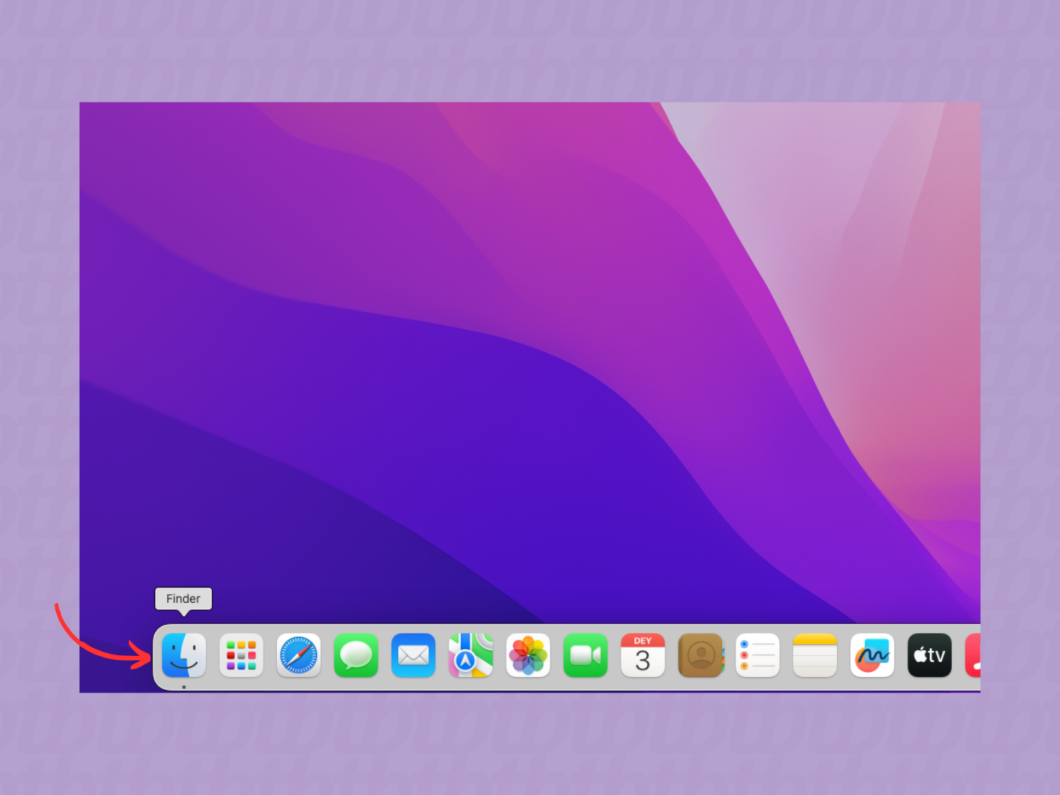 Abrindo o Finder no macOS