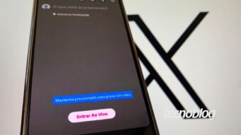 A live no X (Twitter) permite que dono da transmissão filme a tela ou a si mesmo, e interaja com os espectadores em tempo real