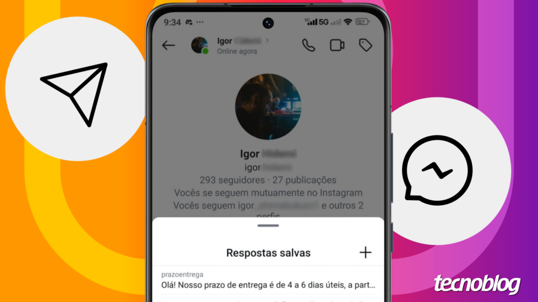 Como usar respostas rápidas do Instagram