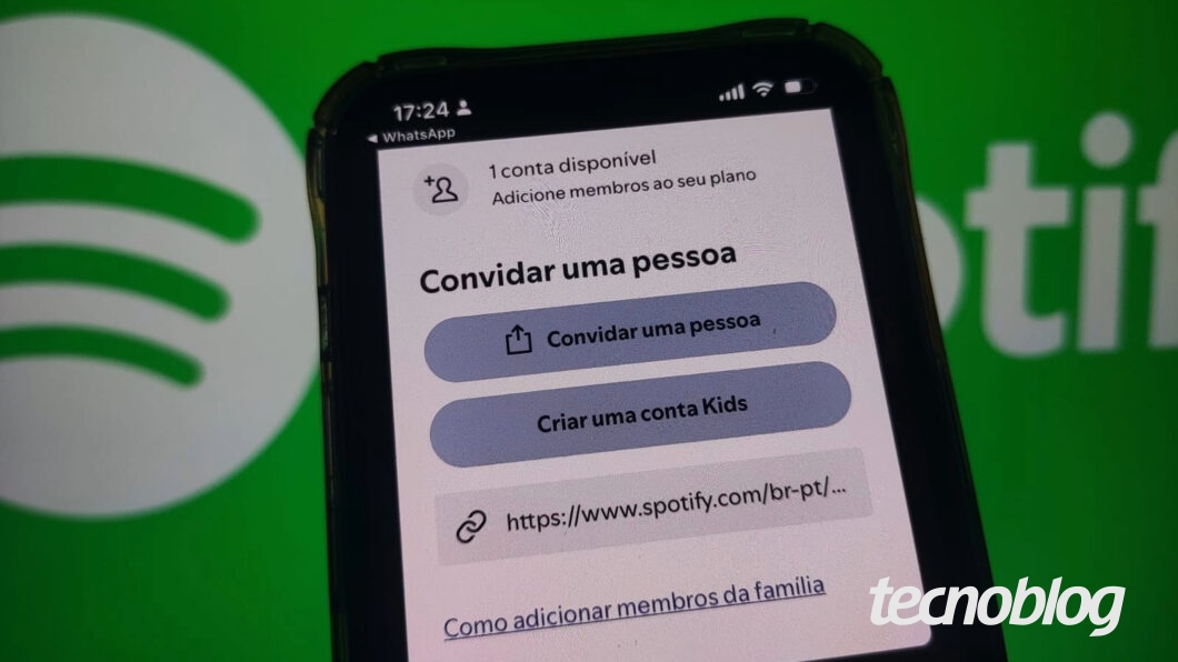 Como adicionar membros no Spotify Família