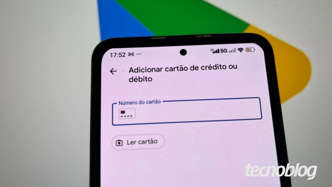 Como cadastrar ou remover cartão de crédito da Play Store