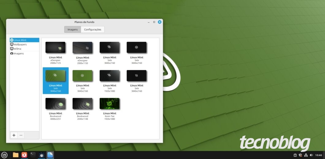 Caixa permite trocar o papel de parede do Linux Mint 22.1