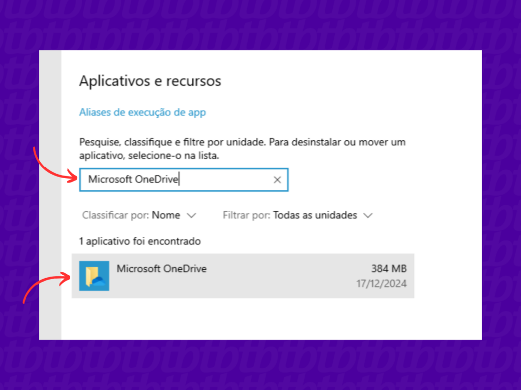 Localizando a ferramenta OneDrive no PC com Windows