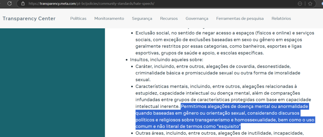 Nova Política de Conduta de Ódio não removerá publicações que associem doenças mentais à orientação sexual, tema que foi superado há décadas na comunidade científica (Imagem: Felipe Freitas/Tecnoblog)