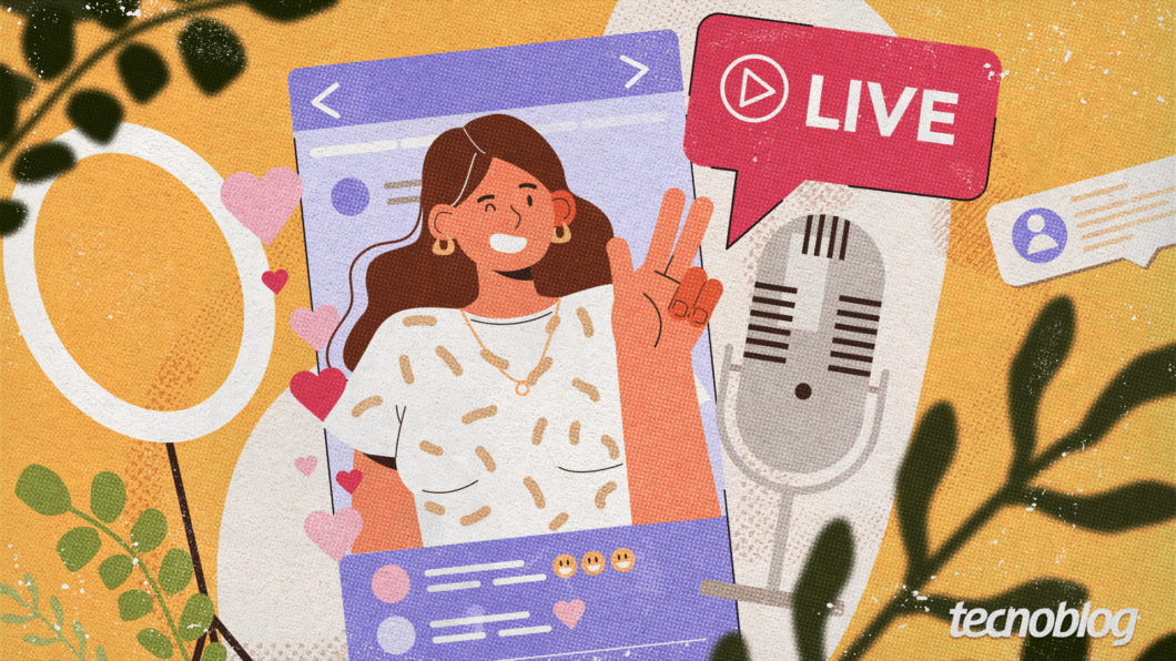 Ilustração de live streaming