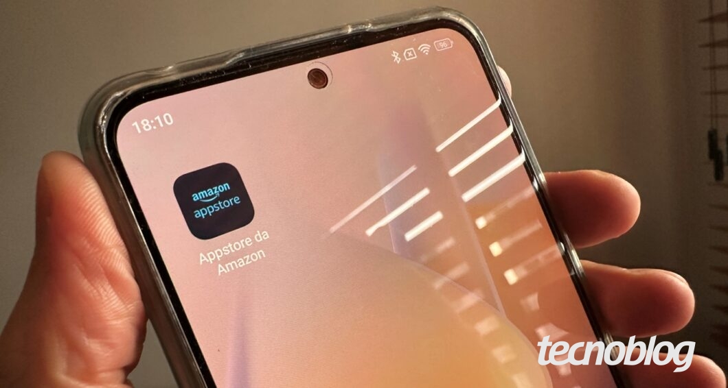Aplicativo da Amazon Appstore em um celular Android