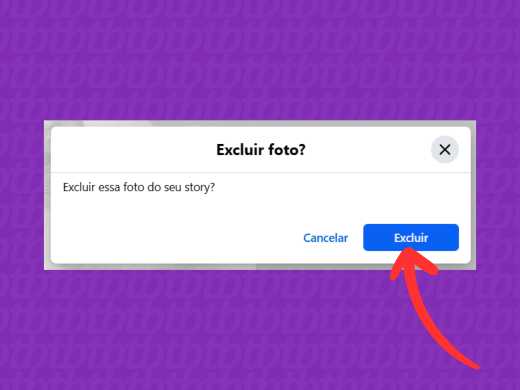 Confirmando a exclusão do story arquivado