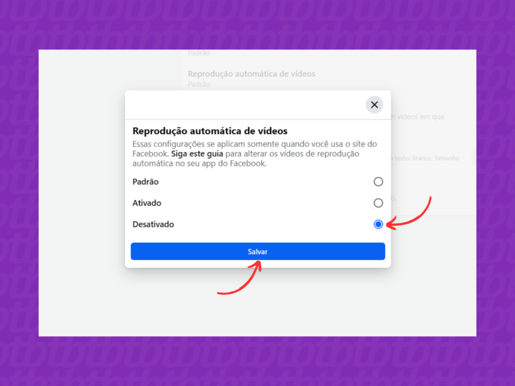 Desativando a reprodução automática de vídeos do Facebook pelo PC