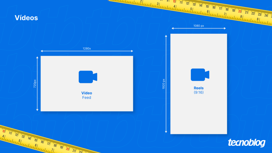Dimensões sugeridas para vídeos no Facebook