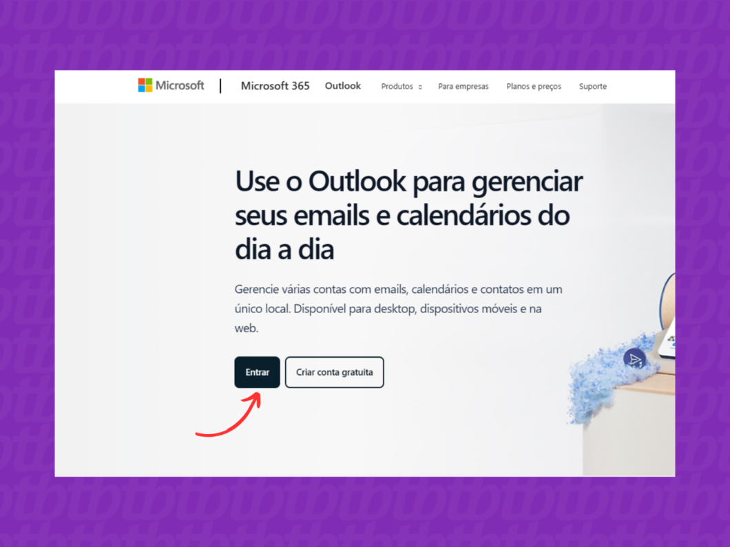 Entrando no Outlook pelo PC