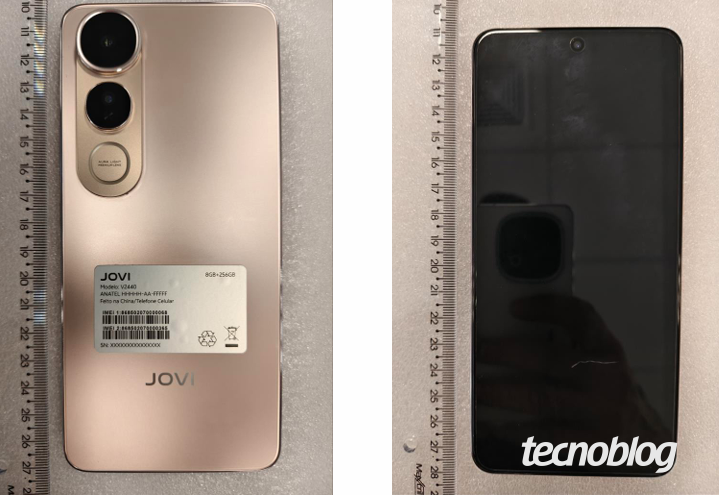 Fotos do Jovi V50 Lite 5G no documento enviado para a Anatel (imagem: Felipe Freitas/Tecnoblog)