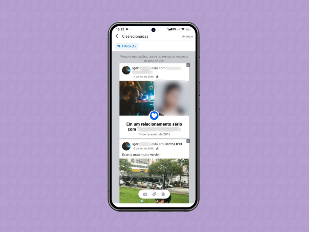 Visualizando posts antigos do Facebook