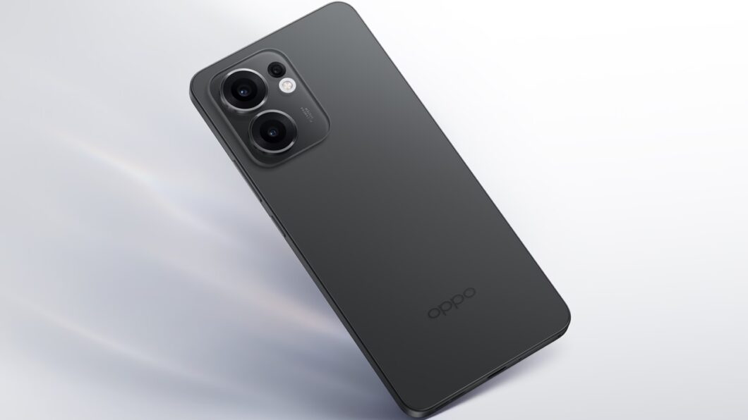 Oppo Reno 13 F 5G na cor grafite