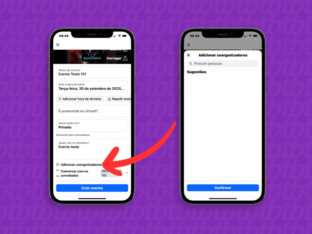 Adicionando organizadores