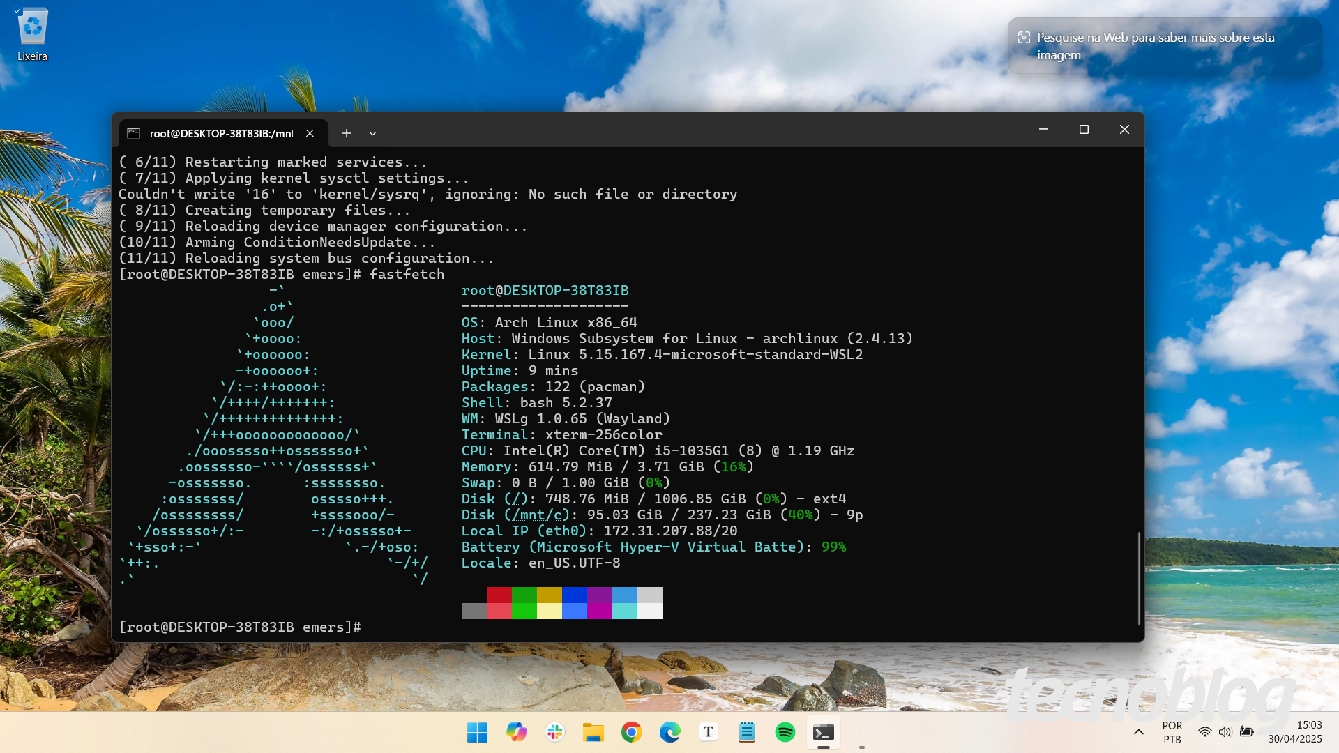 Você já pode rodar o Arch Linux dentro do Windows, de modo oficial