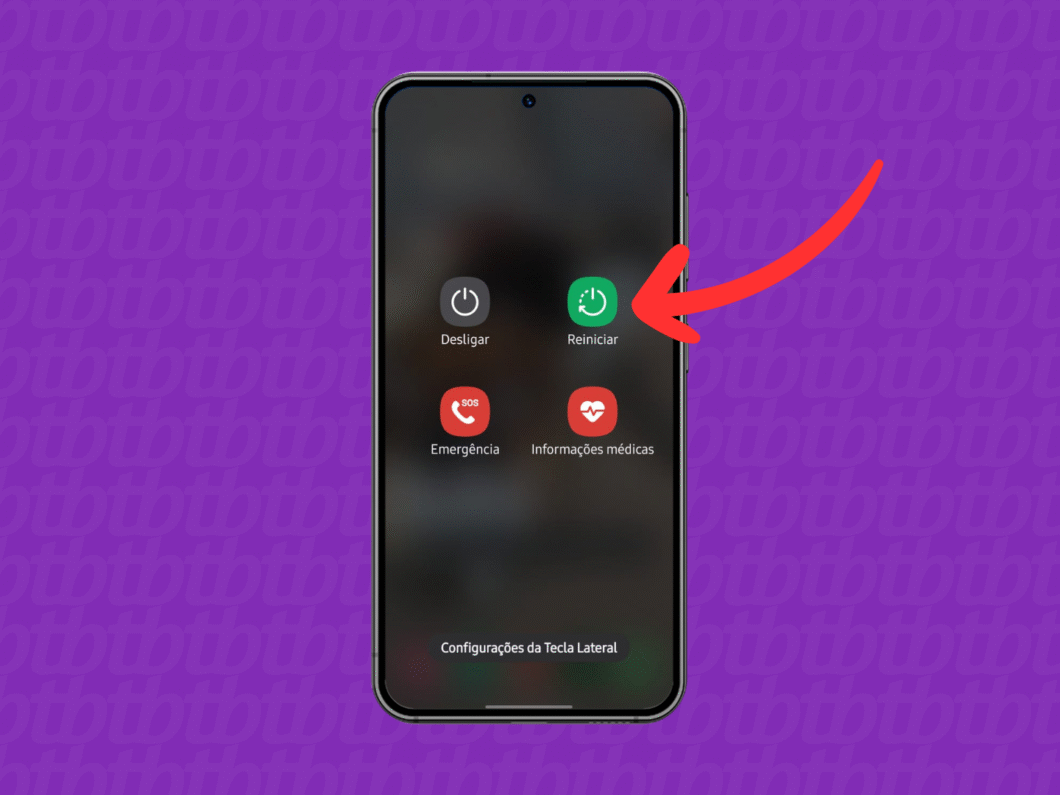 Reiniciar o celular pode ajudar a corrigir diversos erros