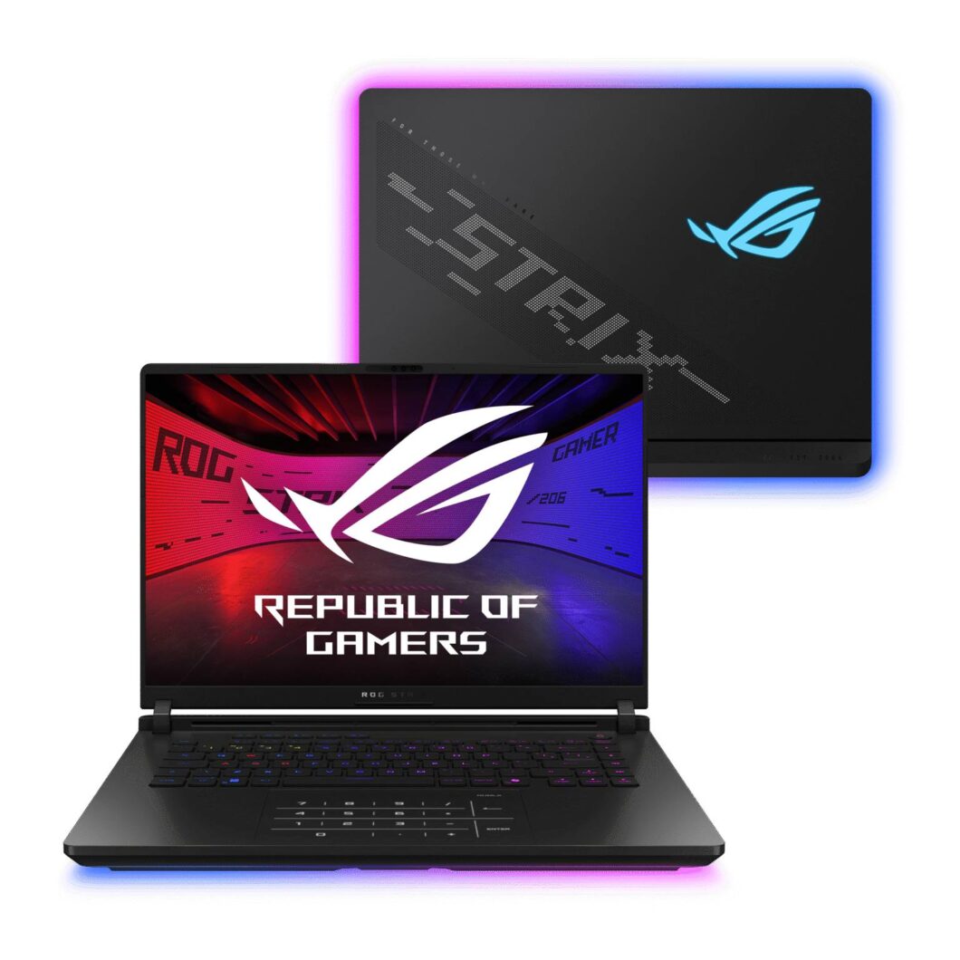 Asus ROG Strix Scar 18 é o notebook gamer ultrapremium da fabricante taiwanesa, contando com uma GPU RTX 5090 (imagem: divulgação)