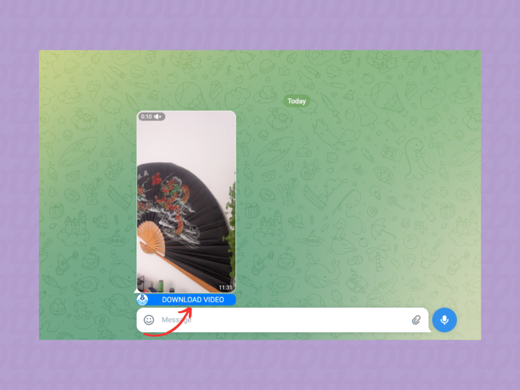 Baixando o vídeo do Telegram com a extensão TG Download