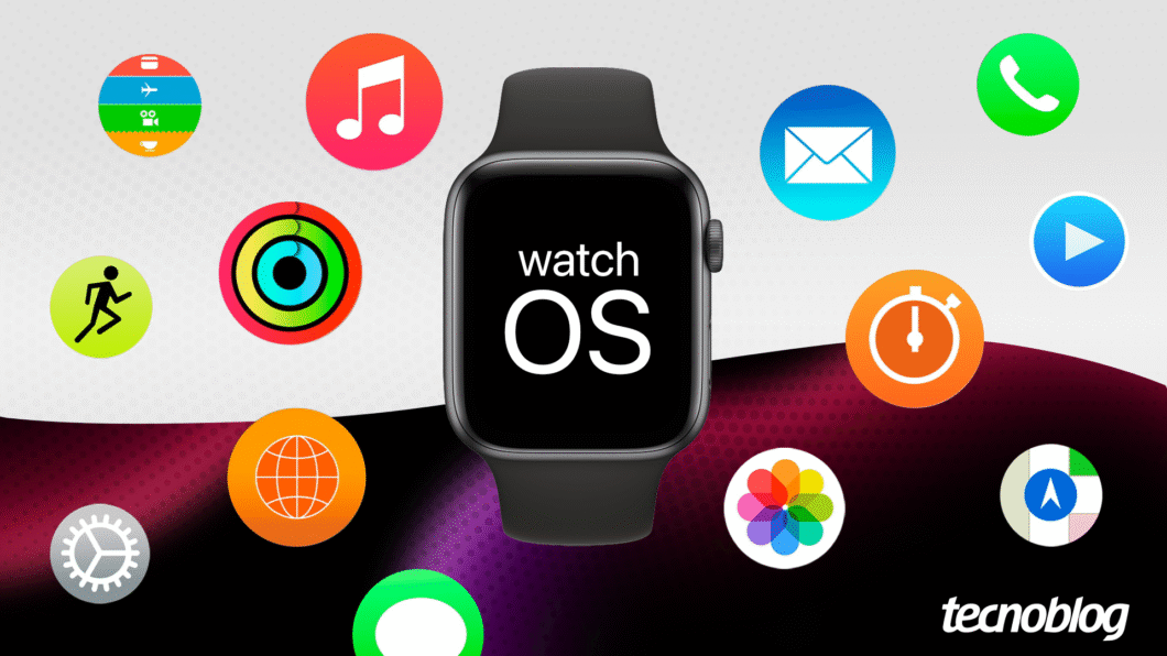 Ilustração sobre o sistema operacional watchOS