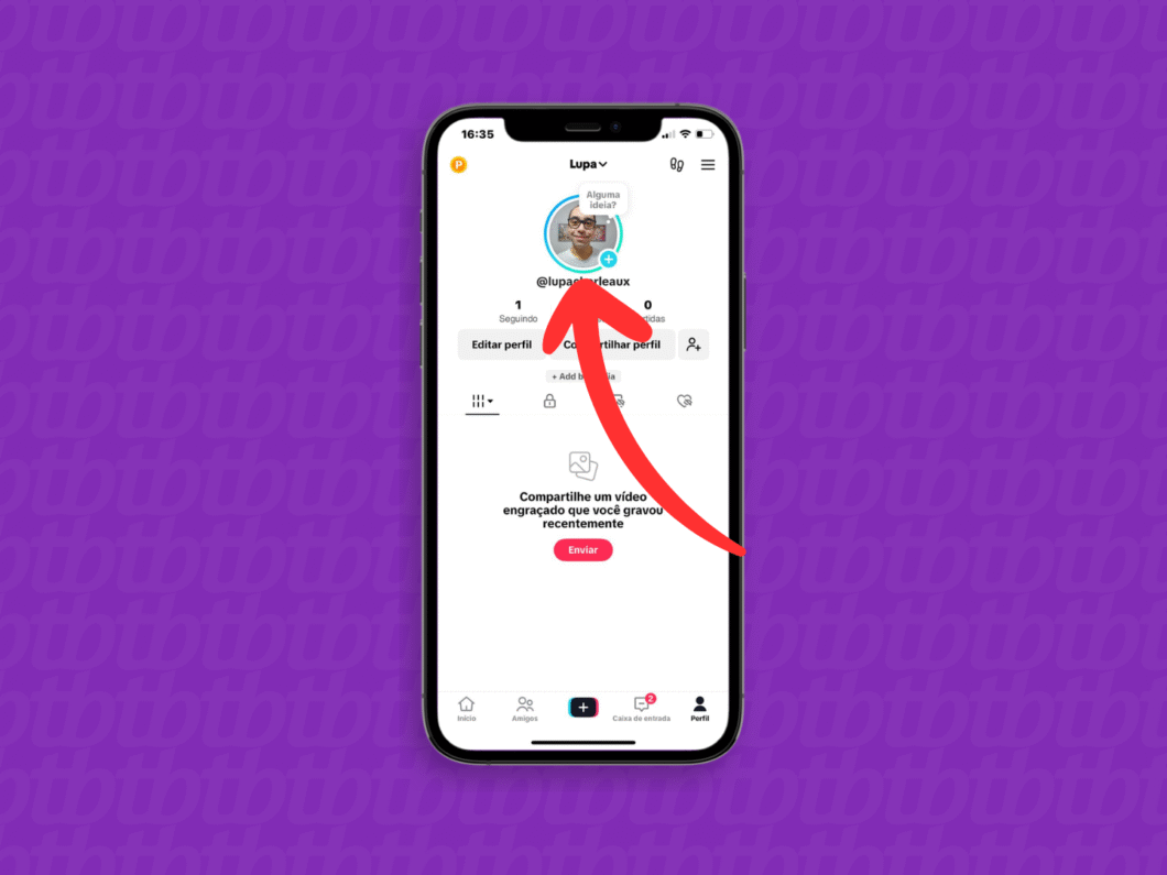 Acessando os stories publicados no TikTok