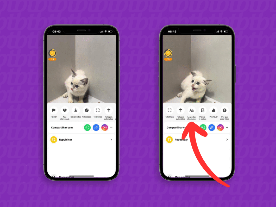 Como ativar ou desativar legendas automáticas no TikTok 3 Selecionando a opção "Legendas e traduções"