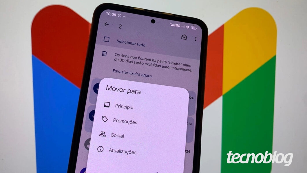 Como recupera e-mail apagado do Gmail