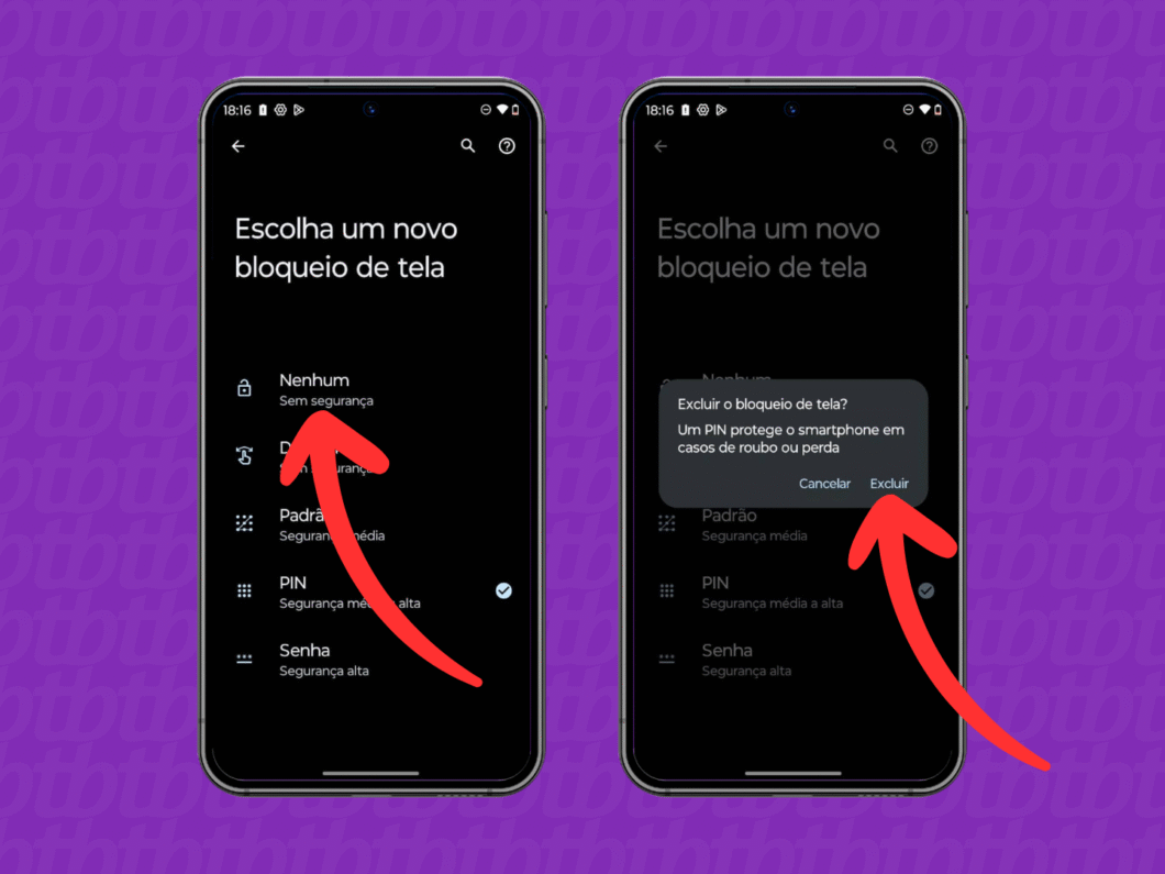 Removendo o bloqueio de tela do celular Motorola
