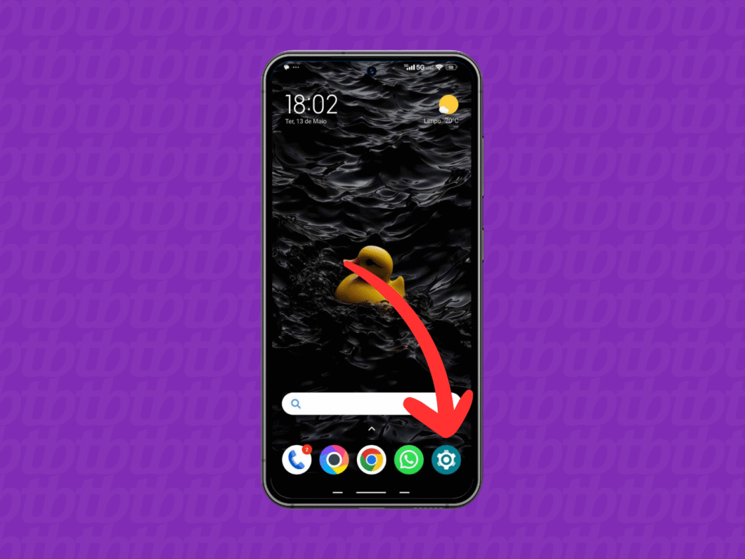 Acessando as configurações do celular Xiaomi